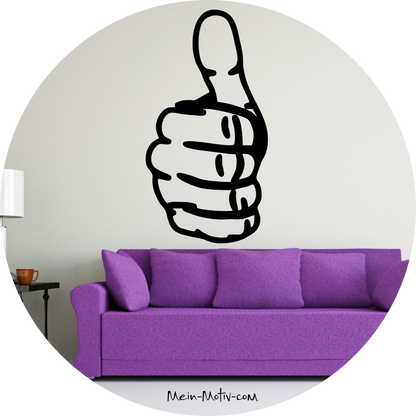 Wandtattoo Smiley Daumen Hoch Emoji