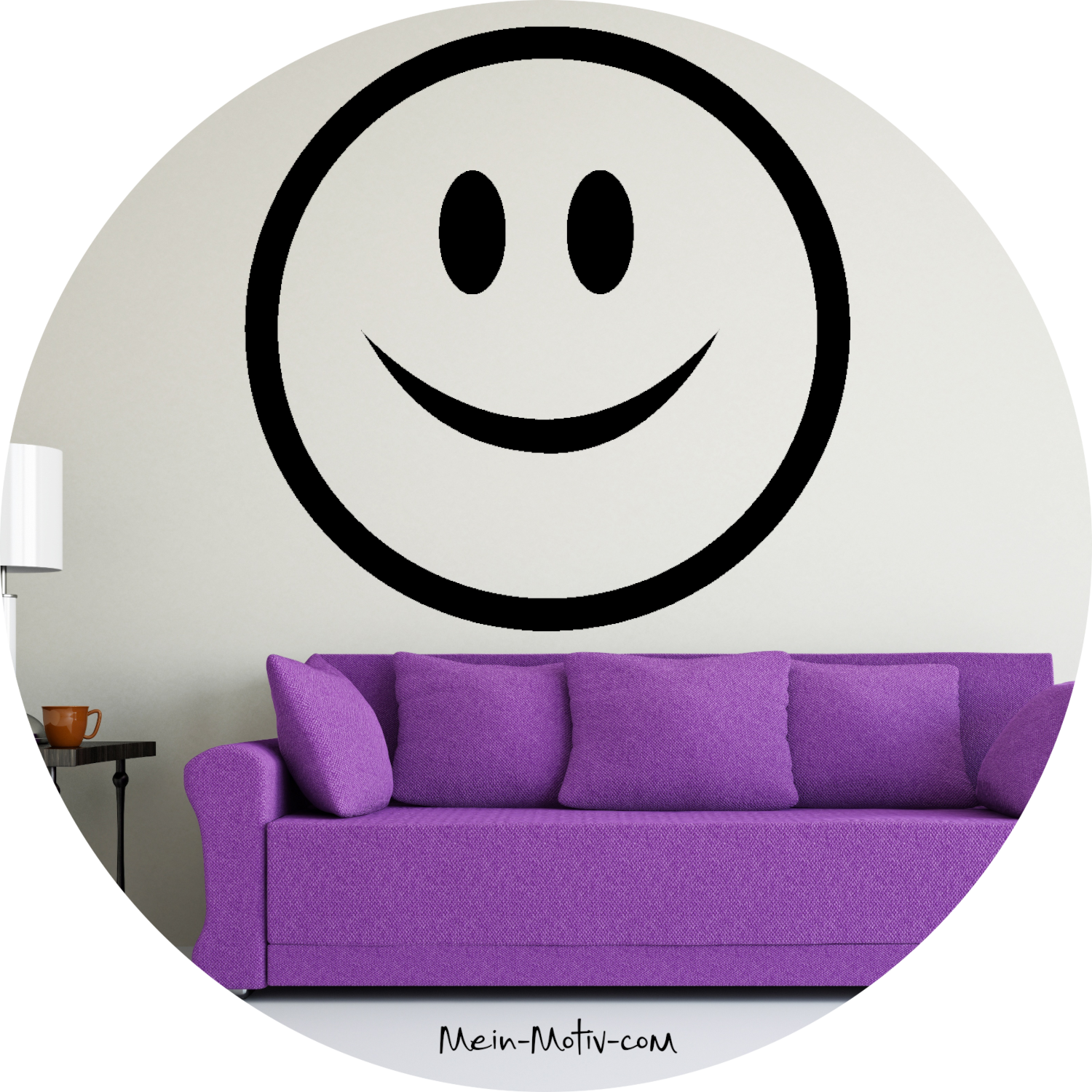 Wandtattoo Emoji Fröhlicher Smiley