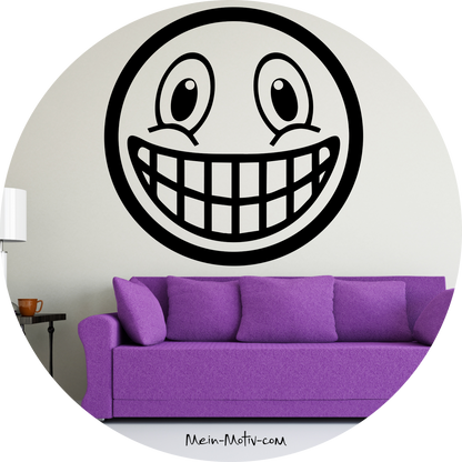 Wandtattoo Smiley Grinsender Emoji