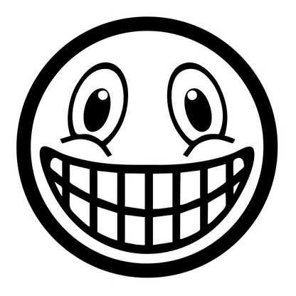 Wandtattoo Smiley Grinsender Emoji