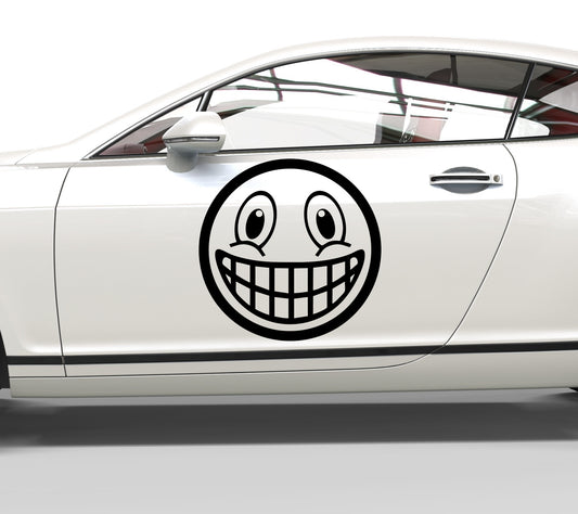 Autoaufkleber Smiley Grinsender Emoji