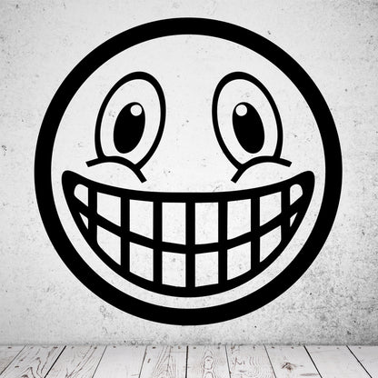 Wandtattoo Smiley Grinsender Emoji