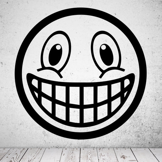 Wandtattoo Smiley Grinsender Emoji