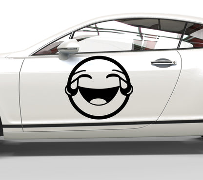 Autoaufkleber Smiley Lachender Emoji
