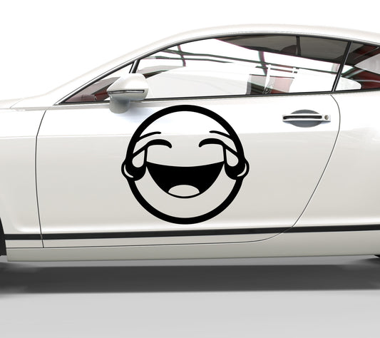 Autoaufkleber Smiley Lachender Emoji