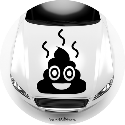 Autoaufkleber Smiley Shit Emoji