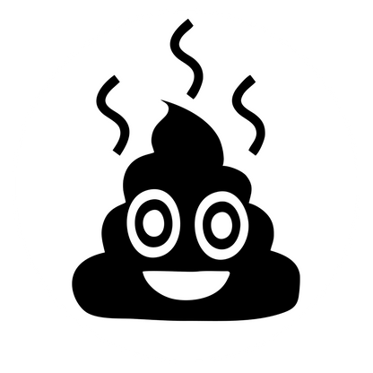 Wandtattoo Smiley Shit Emoji