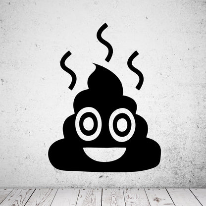 Wandtattoo Smiley Shit Emoji
