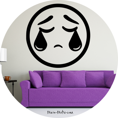 Wandtattoo Smiley Traurig Emoji