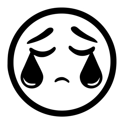 Autoaufkleber Smiley Traurig Emoji