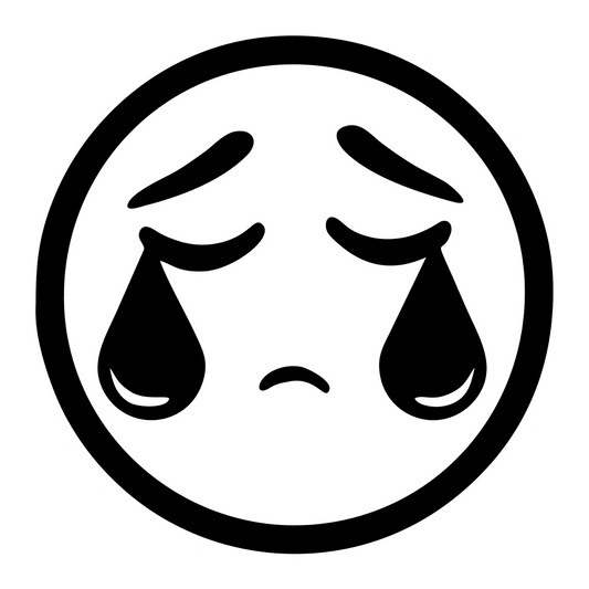 Wandtattoo Smiley Traurig Emoji