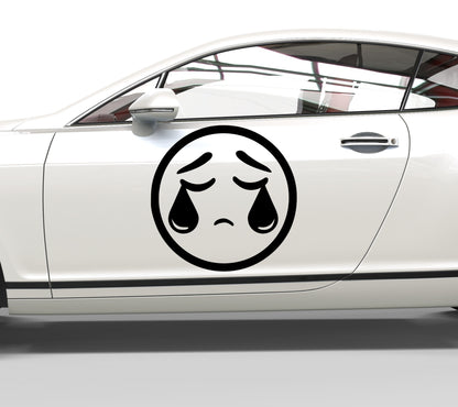 Autoaufkleber Smiley Traurig Emoji
