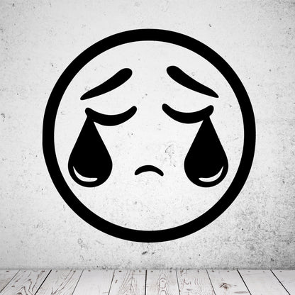 Wandtattoo Smiley Traurig Emoji