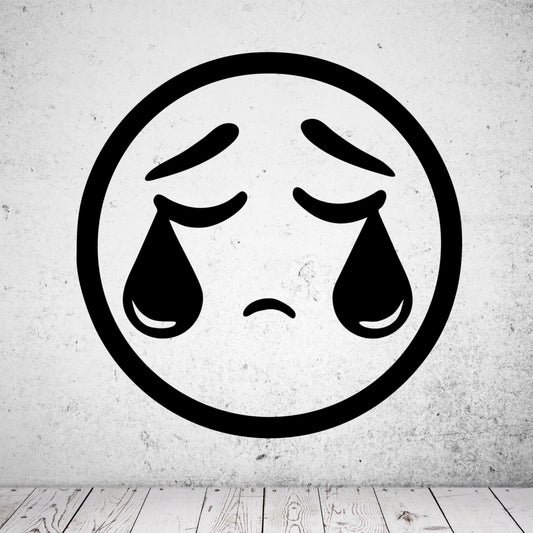 Wandtattoo Smiley Traurig Emoji