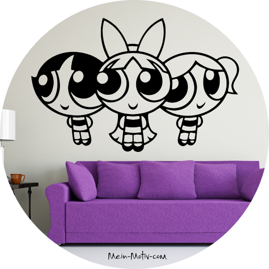 Wandtattoo Powerpuff Girls