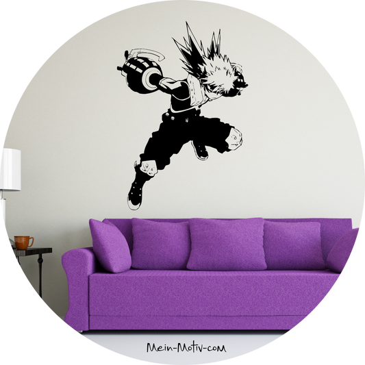 Wandtattoo My Hero Academia - Katsuki Bakugo