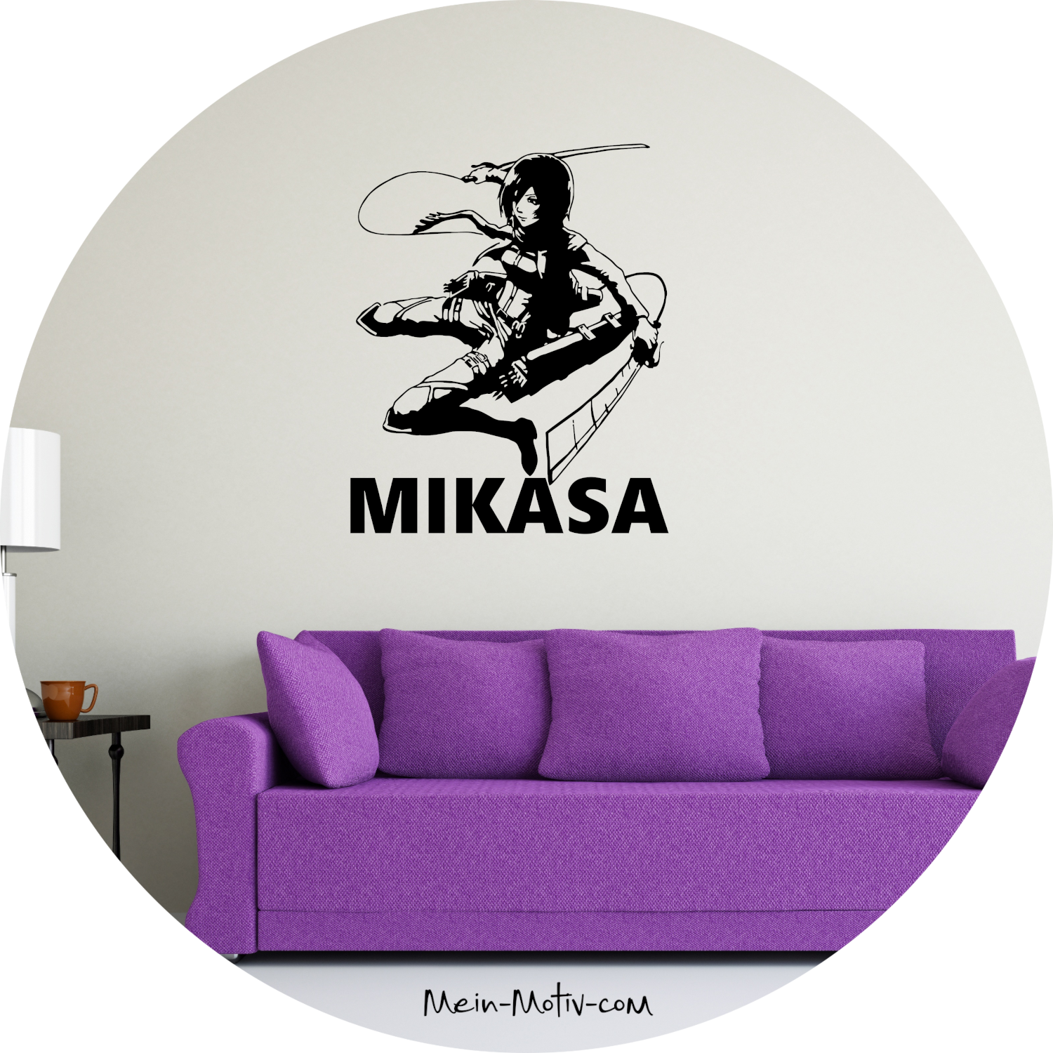 Wandtattoo Attack on Titan - AOT - Mikasa Ackermann