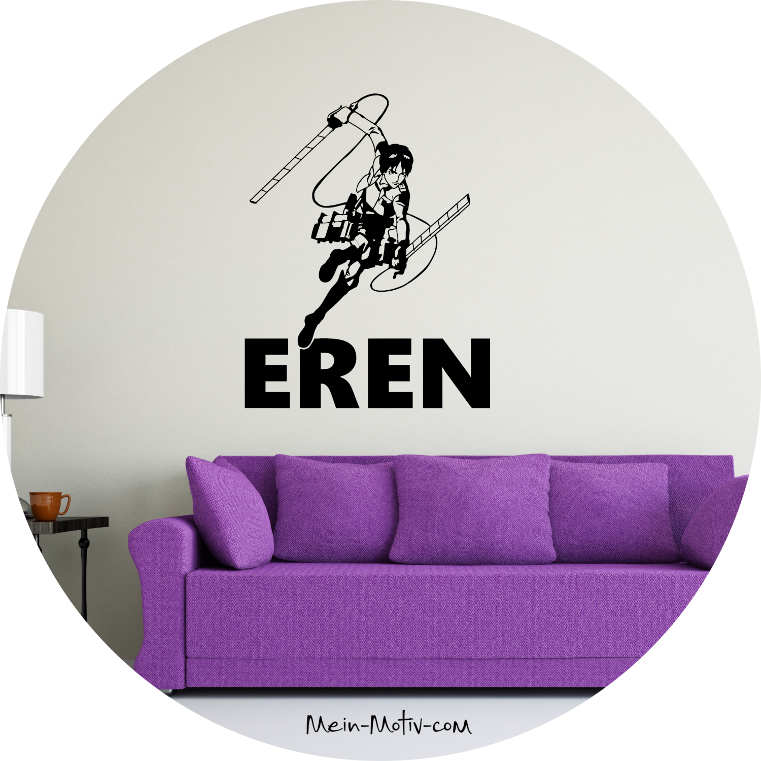 Wandtattoo Attack on Titan - AOT - Eren Jäger