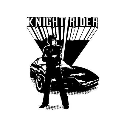 Autoaufkleber Knight Rider - David Hasselhoff