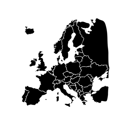 Autoaufkleber Karte Europa