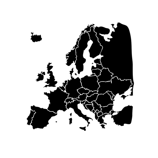 Autoaufkleber Karte Europa