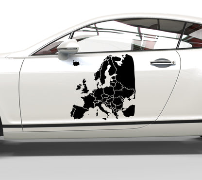Autoaufkleber Karte Europa