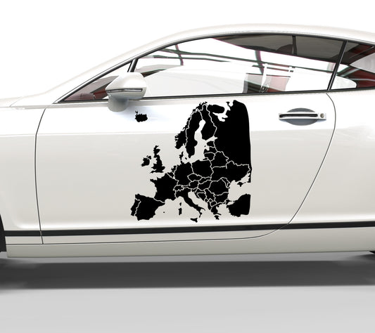 Autoaufkleber Karte Europa