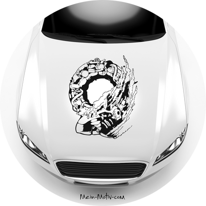 Autoaufkleber Steampunk Orca