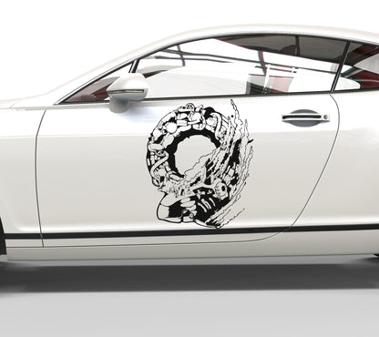 Autoaufkleber Steampunk Orca