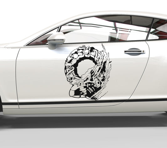 Autoaufkleber Steampunk Orca