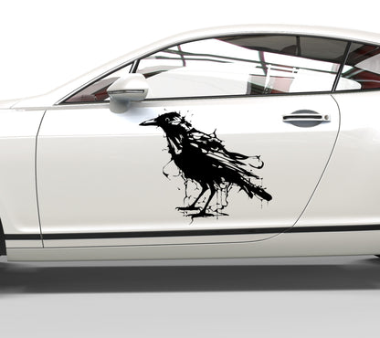 Autoaufkleber Krähe abstrakt
