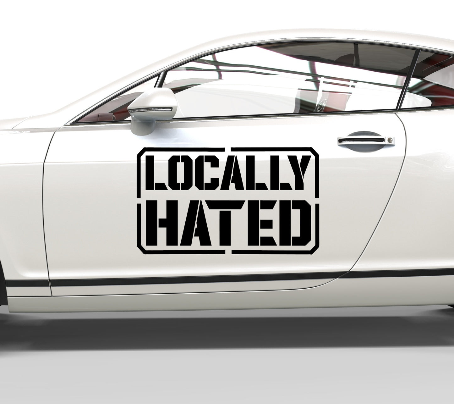 Autoaufkleber Locally Hated