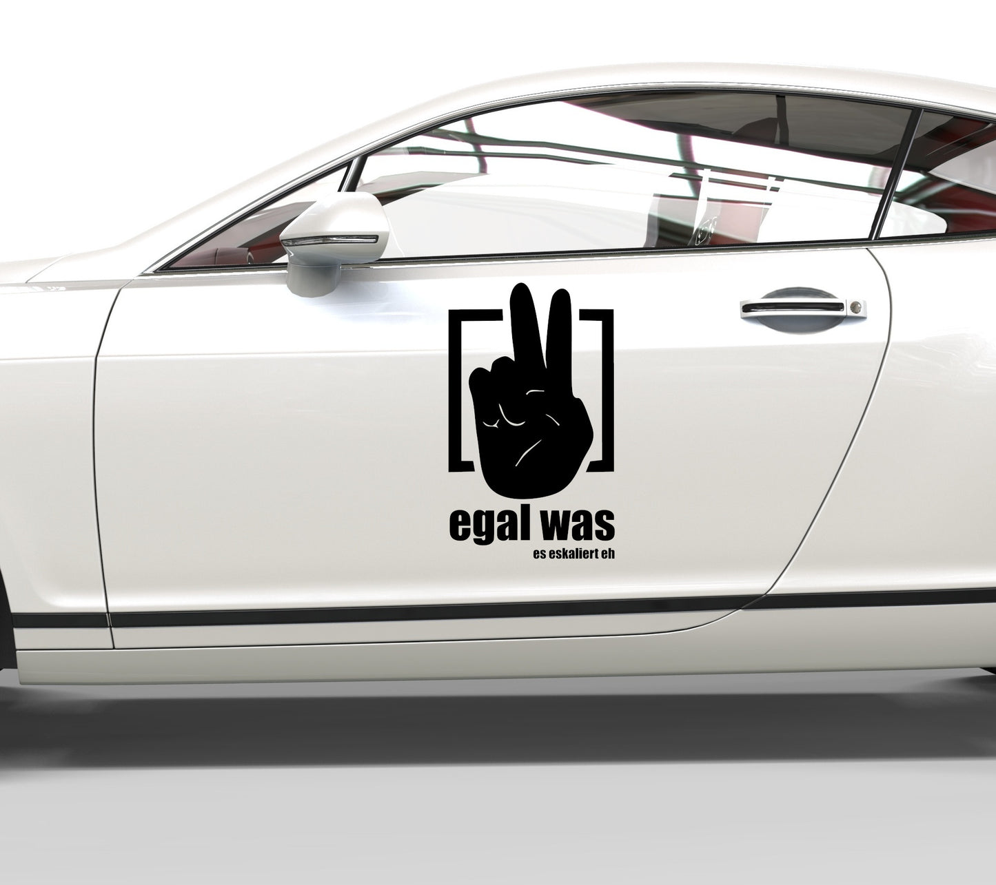 Autoaufkleber Egal was - es eskaliert eh