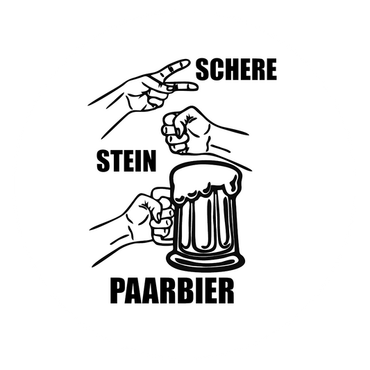 Autoaufkleber Schere Stein Paarbier