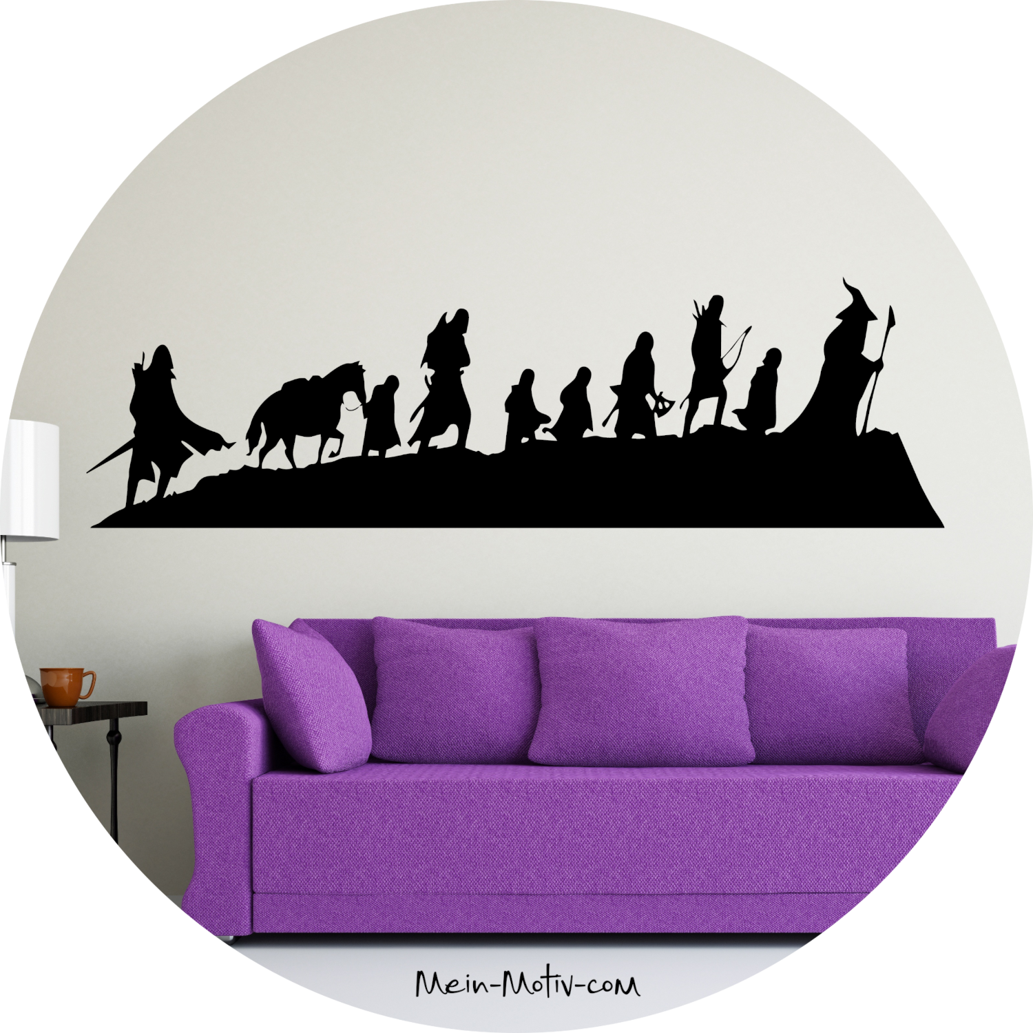 Wandtattoo Herr der Ringe Silhouette