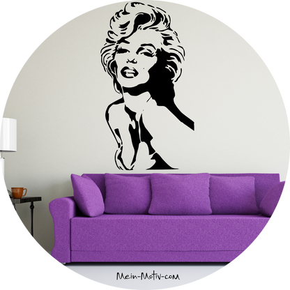 Wandtattoo Marilyn posierend