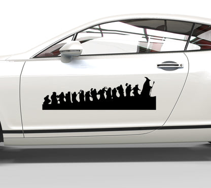 Autoaufkleber Hobbit Silhouette