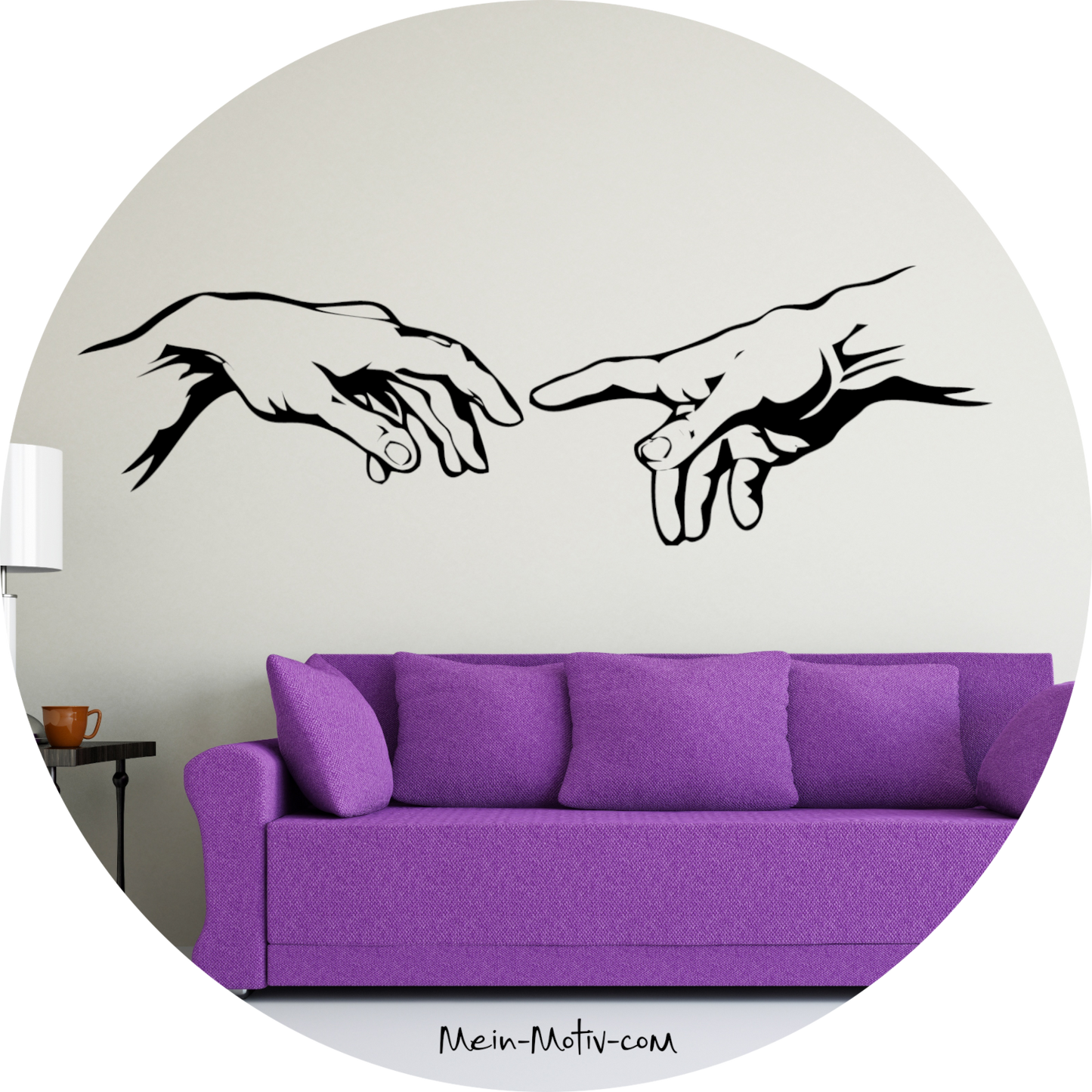 Wandtattoo Michelangelos Hände