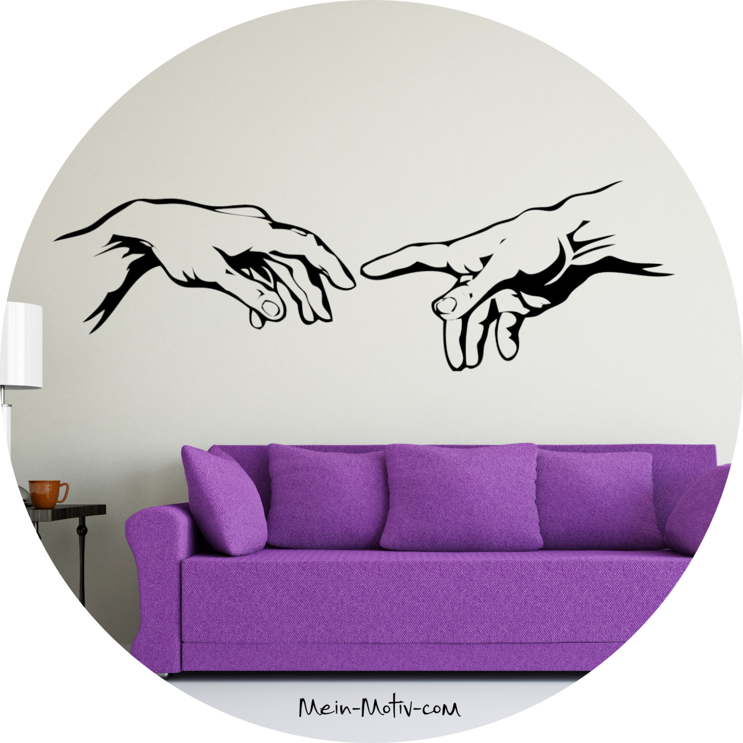 Wandtattoo Michelangelos Hände