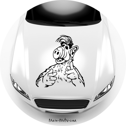 Autoaufkleber Alf