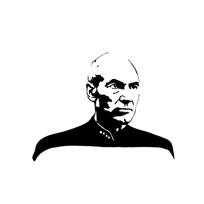 Wandtattoo Star Trek Picard Jean-Luc Picard