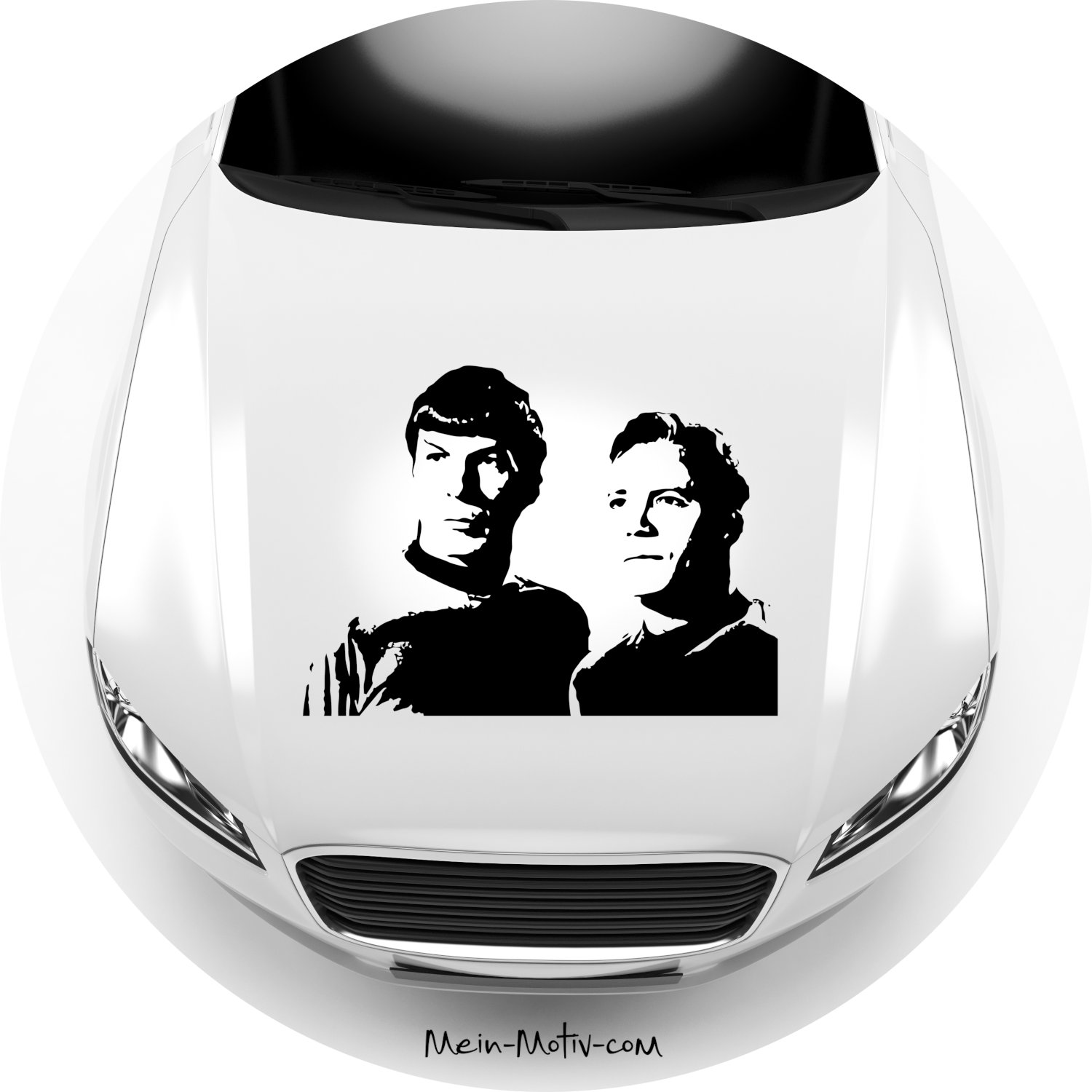 Autoaufkleber Star Trek James T. Kirk und Spock