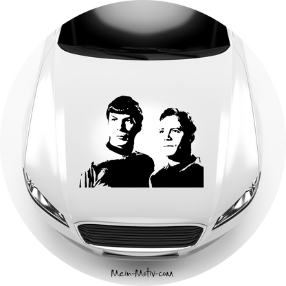 Autoaufkleber Star Trek James T. Kirk und Spock