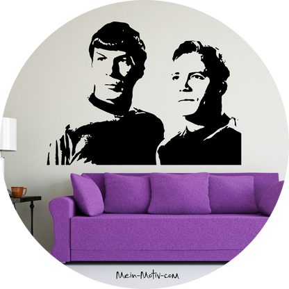 Wandtattoo Star Trek James T. Kirk und Spock