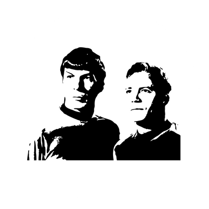 Wandtattoo Star Trek James T. Kirk und Spock