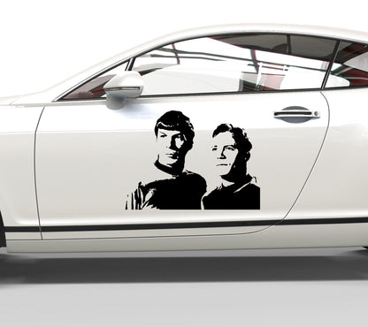 Autoaufkleber Star Trek James T. Kirk und Spock