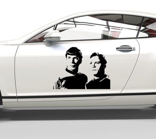 Autoaufkleber Star Trek James T. Kirk und Spock