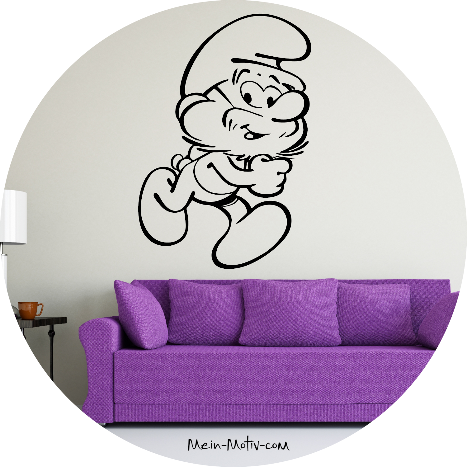 Wandtattoo Die Schlümpfe Papa Schlumpf
