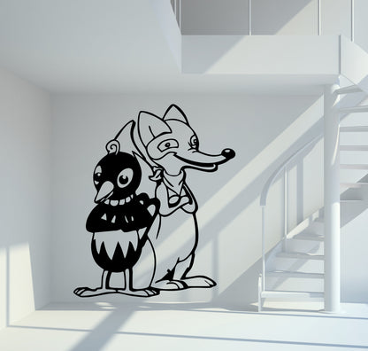 Wandtattoo Pittiplatsch - Herr Fuchs und Frau Elster