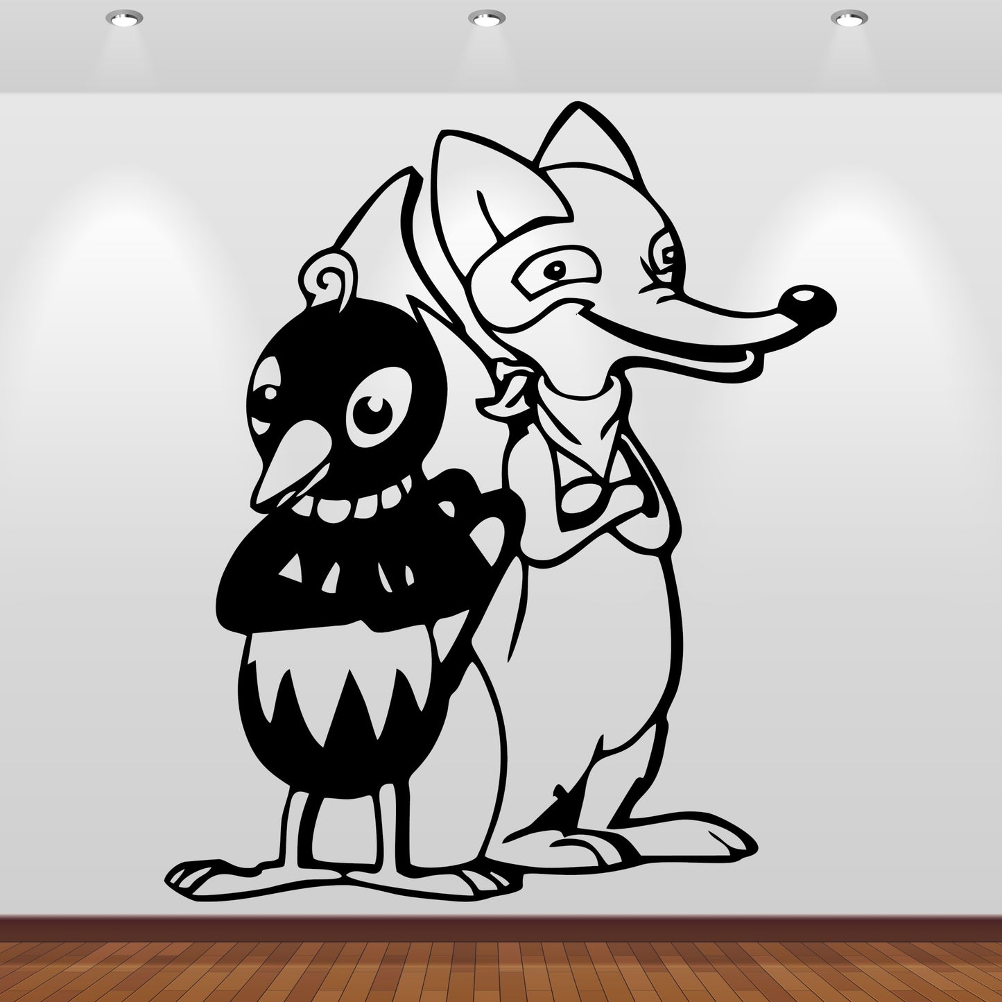 Wandtattoo Pittiplatsch - Herr Fuchs und Frau Elster